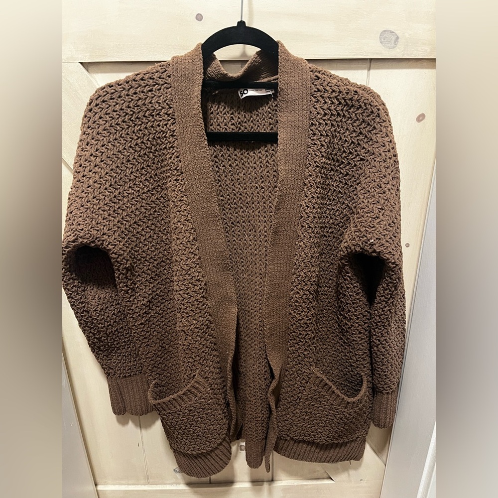Cozy Brown Knit Cardigan
